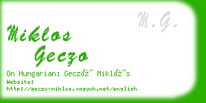 miklos geczo business card